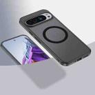 For Google Pixel 9 MagSafe Armor Clear TPU Hybrid PC Phone Case(Scrub Black) - 1