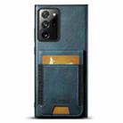 For Samsung Galaxy Note20 Ultra 5G Suteni H03 Oil Wax Leather Wallet Stand Back Phone Case(Blue) - 1