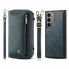 For Samsung Galaxy S23+ 5G Crossbody Multi-functional Zipper Wallet Leather Phone Case(Green) - 1