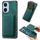 For OPPO K11X 5G Retro Leather Card Bag Magnetic Phone Case(Green) - 1