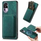 For OPPO Reno10 Pro+ Retro Leather Card Bag Magnetic Phone Case(Green) - 1