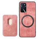 For OPPO A1 5G Retro Leather Card Bag Magnetic Phone Case(Pink) - 3