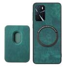 For OPPO A5 Retro Leather Card Bag Magnetic Phone Case(Green) - 3