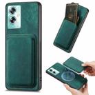 For OPPO A79 5G Retro Leather Card Bag Magnetic Phone Case(Green) - 1