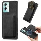 For OPPO A79 5G Retro Leather Card Bag Magnetic Phone Case(Black) - 1