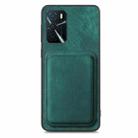 For OPPO A38 4G / A18 4G Retro Leather Card Bag Magnetic Phone Case(Green) - 2