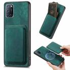 For OPPO A52 / A72/ A92 Retro Leather Card Bag Magnetic Phone Case(Green) - 1