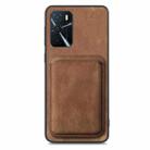 For OPPO A7/A12 Retro Leather Card Bag Magnetic Phone Case(Brown) - 2