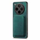 For OPPO Find X8 Retro Leather Card Bag Magnetic Phone Case(Green) - 2