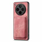 For OPPO Find X8 Retro Leather Card Bag Magnetic Phone Case(Pink) - 2