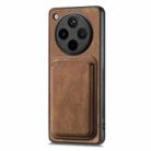 For OPPO Find X8 Pro Retro Leather Card Bag Magnetic Phone Case(Brown) - 2