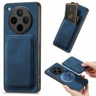 For OPPO Find X8 Pro Retro Leather Card Bag Magnetic Phone Case(Blue) - 1