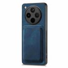 For OPPO Find X8 Pro Retro Leather Card Bag Magnetic Phone Case(Blue) - 2