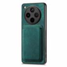 For OPPO Find X8 Pro Retro Leather Card Bag Magnetic Phone Case(Green) - 2