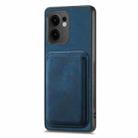 For OPPO Reno13 F Retro Leather Card Bag Magnetic Phone Case(Blue) - 2