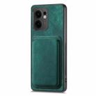 For OPPO Reno13 F Retro Leather Card Bag Magnetic Phone Case(Green) - 2