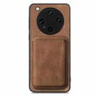 For OPPO Find X8 Ultra Retro Leather Card Bag Magnetic Phone Case(Brown) - 3
