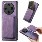 For OPPO Find X8 Ultra Retro Leather Card Bag Magnetic Phone Case(Purple) - 1
