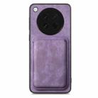 For OPPO Find X8s Retro Leather Card Bag Magnetic Phone Case(Purple) - 3