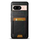 For Google Pixel 8 Suteni H03 Oil Wax Leather Wallet Stand Back Phone Case(Black) - 1