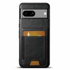 For Google Pixel 7a Suteni H03 Oil Wax Leather Wallet Stand Back Phone Case(Black) - 1