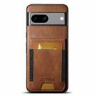 For Google Pixel 7a Suteni H03 Oil Wax Leather Wallet Stand Back Phone Case(Brown) - 1