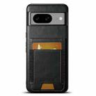 For Google Pixel 7 Suteni H03 Oil Wax Leather Wallet Stand Back Phone Case(Black) - 1