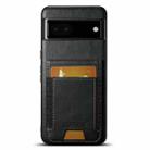 For Google Pixel 6a Suteni H03 Oil Wax Leather Wallet Stand Back Phone Case(Black) - 1