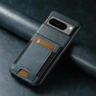 For Google Pixel 6a Suteni H03 Oil Wax Leather Wallet Stand Back Phone Case(Blue) - 2