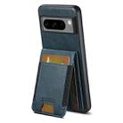 For Google Pixel 6a Suteni H03 Oil Wax Leather Wallet Stand Back Phone Case(Blue) - 3