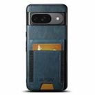For Google Pixel 9 Suteni H03 Oil Wax Leather Wallet Stand Back Phone Case(Blue) - 1