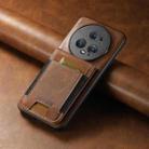 For Honor Magic6 Pro Suteni H03 Oil Wax Leather Wallet Stand Back Phone Case(Brown) - 2