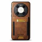 For Huawei Mate 40 Suteni H03 Oil Wax Leather Wallet Stand Back Phone Case(Brown) - 1