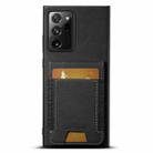 For Samsuny Galaxy Note20 5G Suteni H03 Litchi Leather Card Bag Stand Back Phone Case(Black) - 1