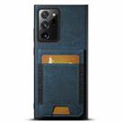 For Samsuny Galaxy Note20 Ultra 5G Suteni H03 Litchi Leather Card Bag Stand Back Phone Case(Blue) - 1