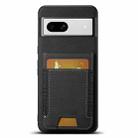 For Google Pixel 8a Suteni H03 Litchi Leather Card Bag Stand Back Phone Case(Black) - 1