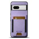 For Google Pixel 8a Suteni H03 Litchi Leather Card Bag Stand Back Phone Case(Purple) - 1