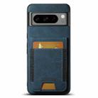 For Google Pixel 8 Pro Suteni H03 Litchi Leather Card Bag Stand Back Phone Case(Blue) - 1