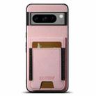 For Google Pixel 8 Pro Suteni H03 Litchi Leather Card Bag Stand Back Phone Case(Pink) - 1