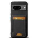 For Google Pixel 8 Suteni H03 Litchi Leather Card Bag Stand Back Phone Case(Black) - 1