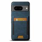 For Google Pixel 8 Suteni H03 Litchi Leather Card Bag Stand Back Phone Case(Blue) - 1