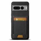 For Google Pixel 7 Pro Suteni H03 Litchi Leather Card Bag Stand Back Phone Case(Black) - 1