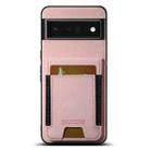 For Google Pixel 6 Pro Suteni H03 Litchi Leather Card Bag Stand Back Phone Case(Pink) - 1