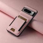 For Google Pixel 6 Pro Suteni H03 Litchi Leather Card Bag Stand Back Phone Case(Pink) - 2