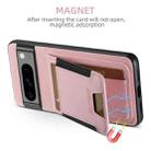 For Google Pixel 9 Suteni H03 Litchi Leather Card Bag Stand Back Phone Case(Pink) - 3