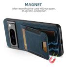 For Google Pixel 10 Pro XL Suteni H03 Litchi Leather Card Bag Stand Back Phone Case(Blue) - 3