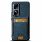 For Honor 90 Pro Suteni H03 Litchi Leather Card Bag Stand Back Phone Case(Blue) - 1