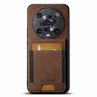 For Honor Magic4 Pro Suteni H03 Litchi Leather Card Bag Stand Back Phone Case(Brown) - 1