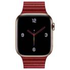 Universal Leather Magnetic Band for Apple Watch Series 7 41mm / 6 & SE & 5 & 4 40mm / 3 & 2 & 1 38mm(red) - 1