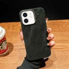 For iPhone 12 Vintage Denim Shockproof Magsafe Phone Case(Black) - 1